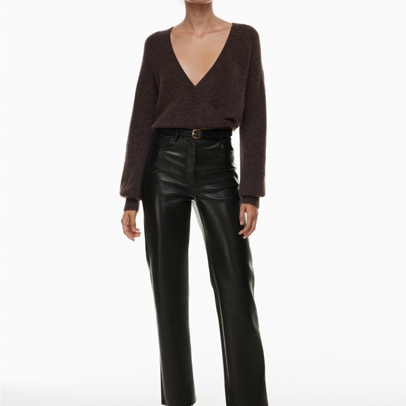 Aritzia Pants - Aritzia Melina Vegan Leather Straight Leg Pants